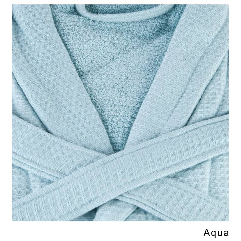 Superior Cotton Waffle Weave Spa Bath Robe