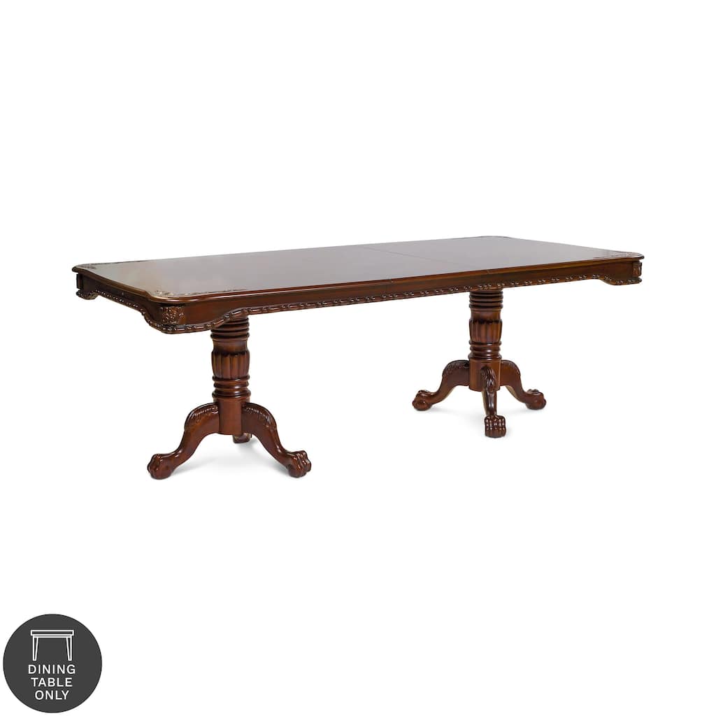 Furniture of America Carpia Formal Cherry 89-inch Expandable Dining Table