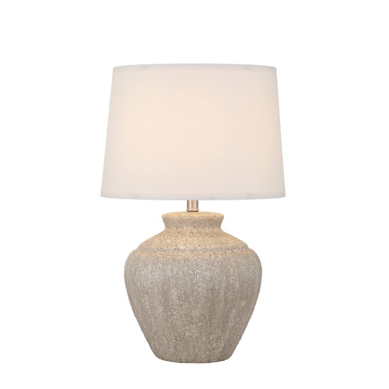 Acroma Rustic Table Lamp with Fabric Shade (Set of 2) - Set of 2