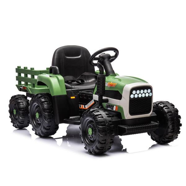 24V Ride-On Tractor with Trailer for Kids, 200W Dual Motors