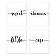 preview thumbnail 1 of 3, Inspirational Quote Wall Decor Art Prints (Set of 4) - Black and White Modern Contemporary Minimalist Typography Sweet Dreams