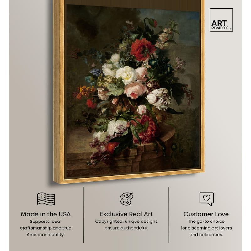 Still Life with Flowers 1789 Canvas by Art Remedy