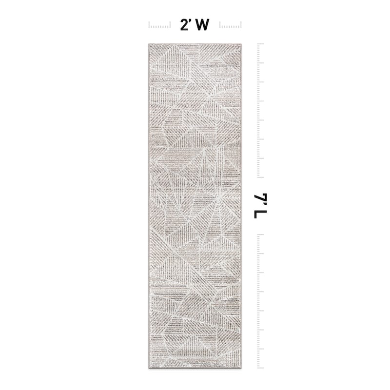 Contemporary Geometric Stripe Area Rug