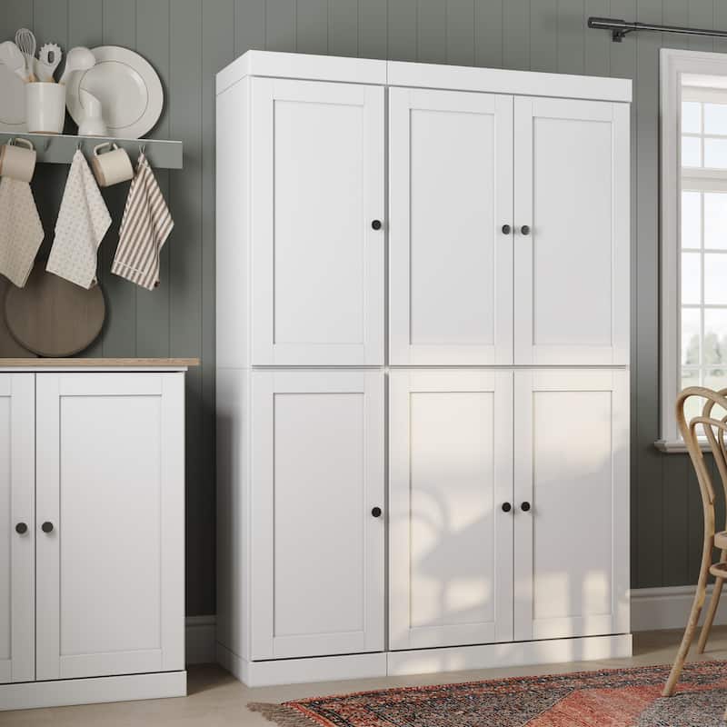 Palace Imports 100% Solid Wood 48.5" Pantry Cabinet with Shaker Doors and Adjustable Shelves
