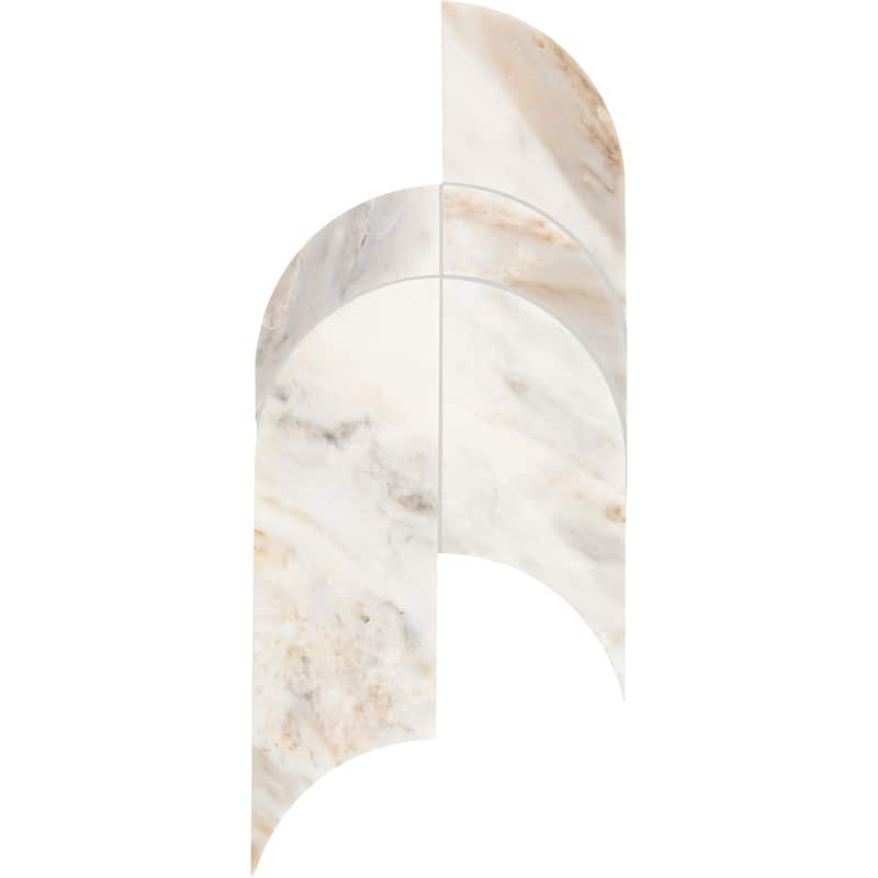 Daltile Gamma Natural Stone Archway Wall and Floor Mosaic Tile (Set of 5) - Off-White