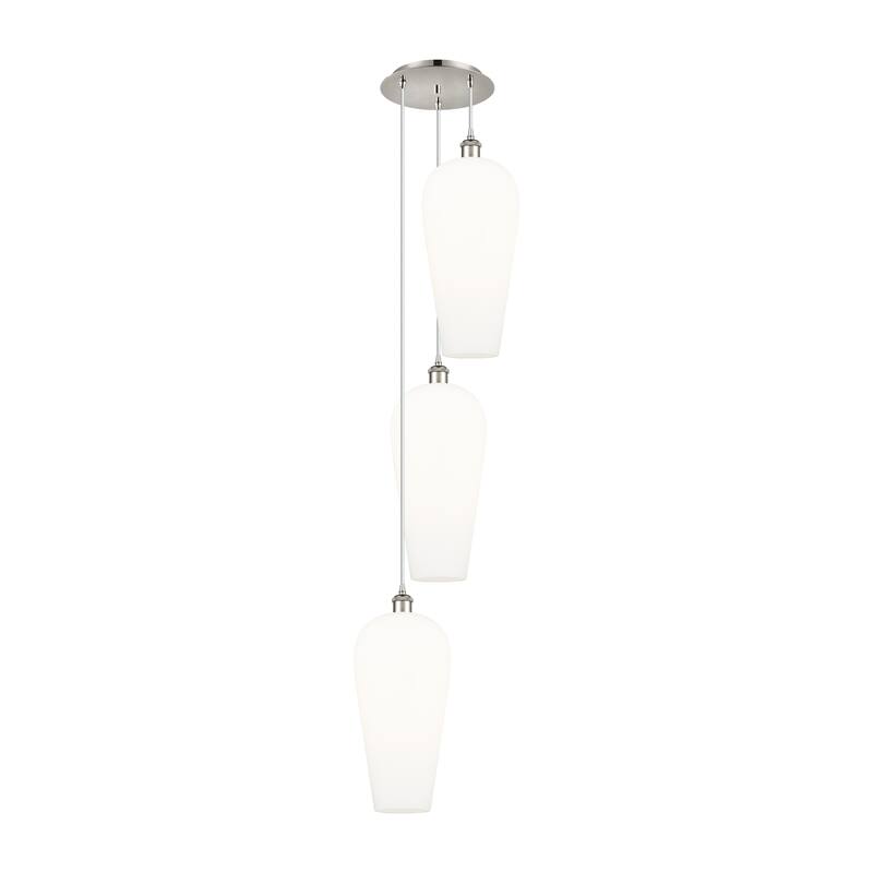 Innovations Lighting Endless Possibilities Ballston - Chelsea - 3 Light 15" Cord Hung Multi Pendant - Polished Nickel/White