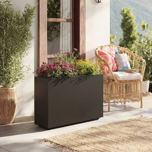 Large Galvanized Steel Planter Box with Removable Shelves - On Sale - Bed  Bath & Beyond - 44077054