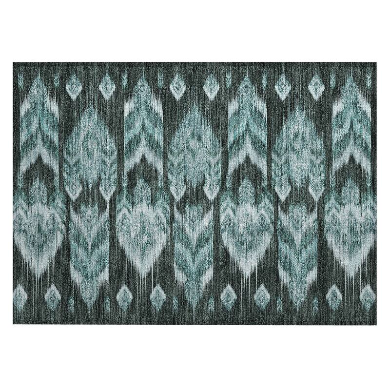 Machine Washable Indoor/ Outdoor Chantille Abstract Boho Rug
