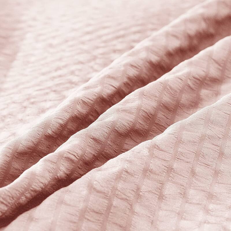 KASENTEX Winter Warmth Quilted Comforter, Cozy Soft Seersucker Textured, Down Alternative Fill