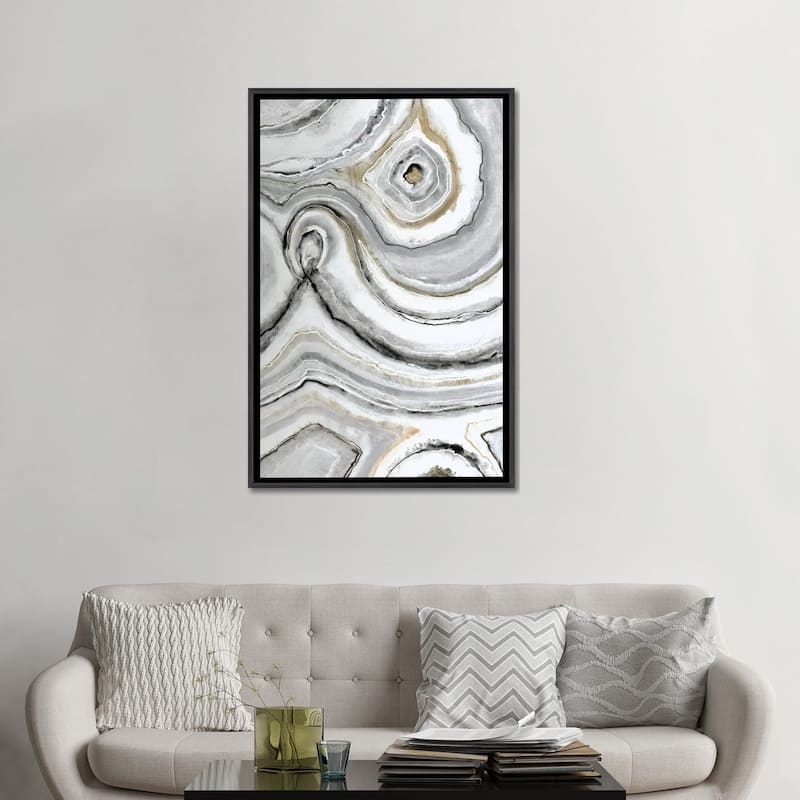 iCanvas "Shades Of Gray I" by Liz Jardine Framed