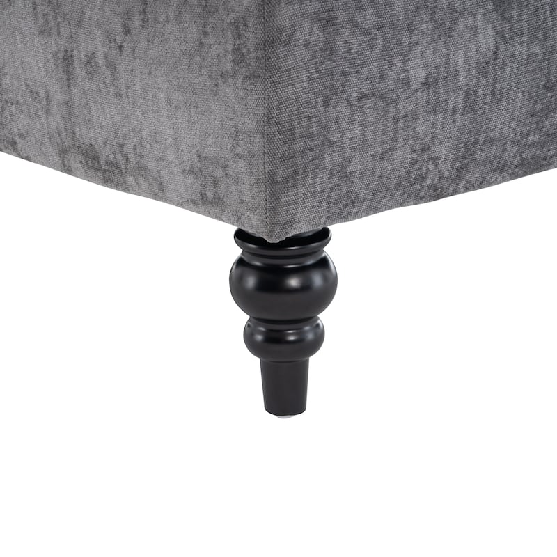 Anmytek Oversized Chenille Chaise Lounge Sofa Bed - Wide Seat Lazy Sleeper Reading Armchair