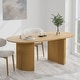preview thumbnail 5 of 40, 67" Nordic Style Oval Dining Table - for 6 People