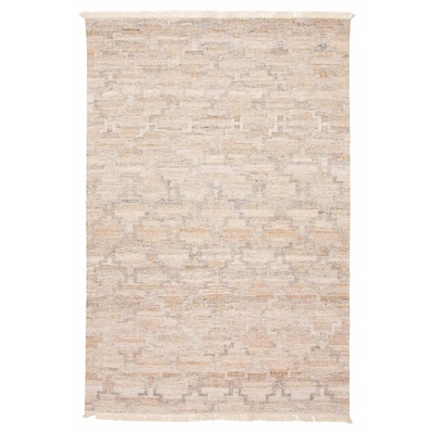 ECARPETGALLERY Flat-Weave Ankara FW Beige Wool Kilim - 5'2 x 8'0