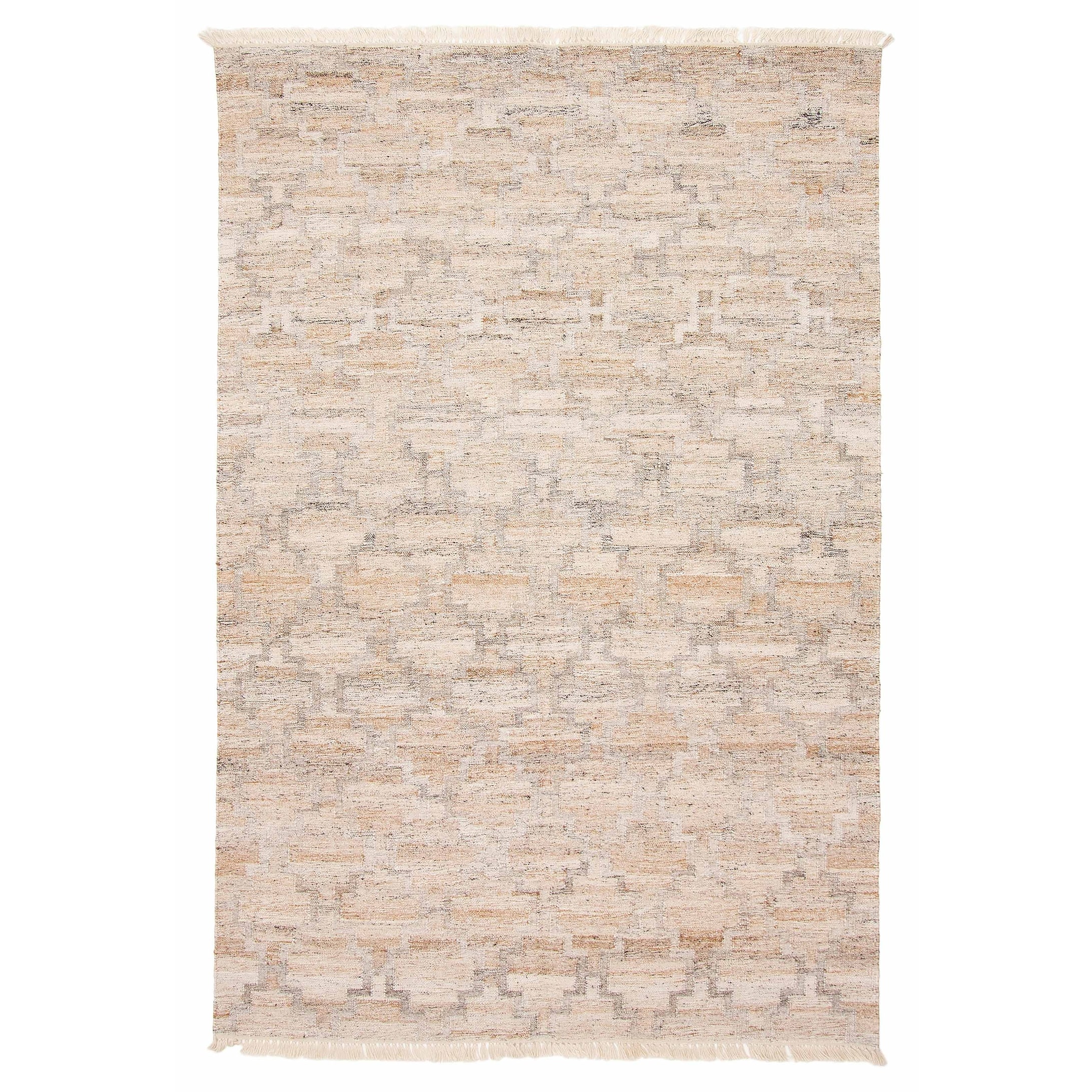 ECARPETGALLERY Flat-Weave Ankara FW Beige Wool Kilim - 5'2 x 8'0