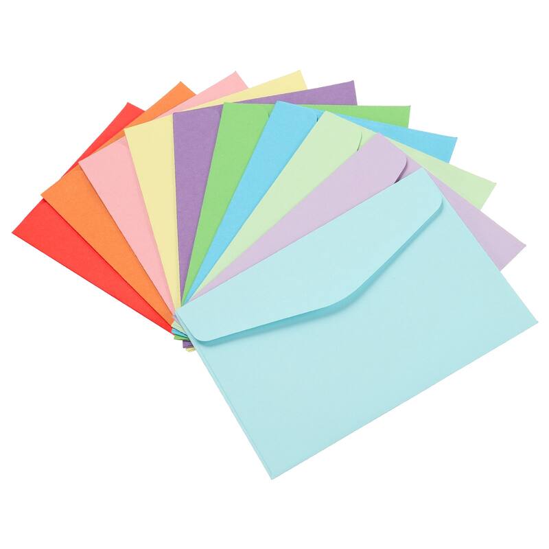 100Pcs Mini Envelopes, Blank Small Item Storage Business Card Holder, Multicolor