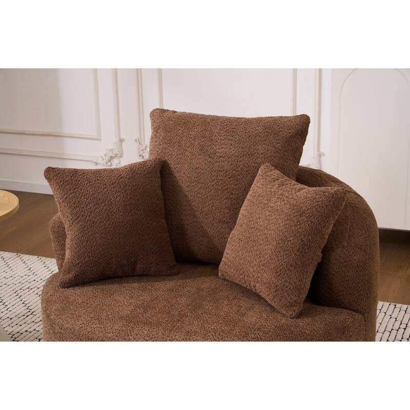 Single Seat Full Sponge Compression Swivel Chair Single Sofa