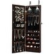 preview thumbnail 12 of 10, Costway Wall Mount Mirrored Jewelry Cabinet Organizer LED Lights