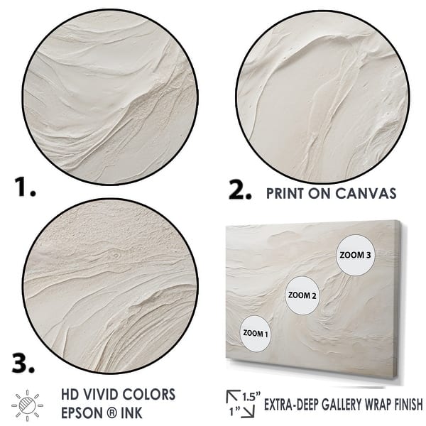 Designart "Modern Beach Beige Sand Charm I" Coastal Beach Sand Framed Art Set of 3 - Nautical & Coastal Wall Art Set