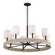 preview thumbnail 8 of 7, Uttermost Faiyam 8 Light Rattan Chandelier