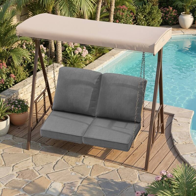 Pellebant 22 x 21 x 3.5 in Patio Deep Seat Chair Outdoor Cushion Set