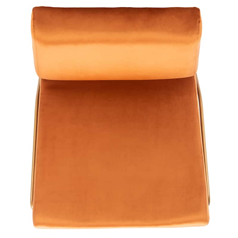 SAFAVIEH Riekie Glam Velvet Accent Chair - 26.6" W x 30" L x 30" H - 27Wx30Dx30H