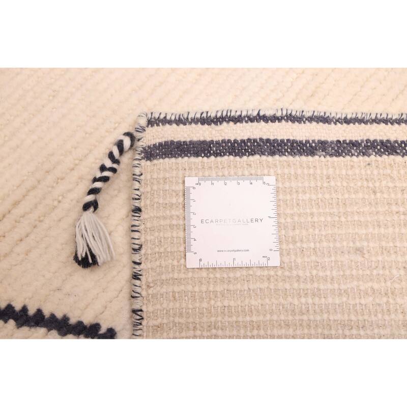 ECARPETGALLERY Hand-knotted Pak Finest Marrakesh Cream Wool Rug - 4'2 x 12'3