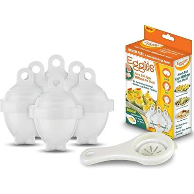 Eggies Hard Boil Egg Cooker 6 with Bonus Egg White Separator