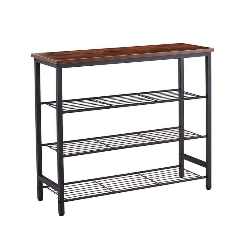 4-layer Metal Shoe Rack - 31.49"L x 10.62"W x 26.75"H