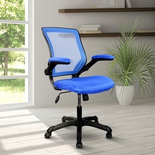 Office Chair Height-Adjustable Ergonomic Chair with Lumbar Support, Mesh Task Office Chair with Flip Up Arms and Adjustable Tilt