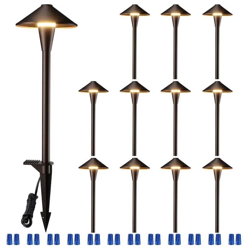 5W 5CCT Low Voltage Landscape Pathway Lights, 1800K/2700K/3000K/4000K/5000K - 12PACK - 12PACK