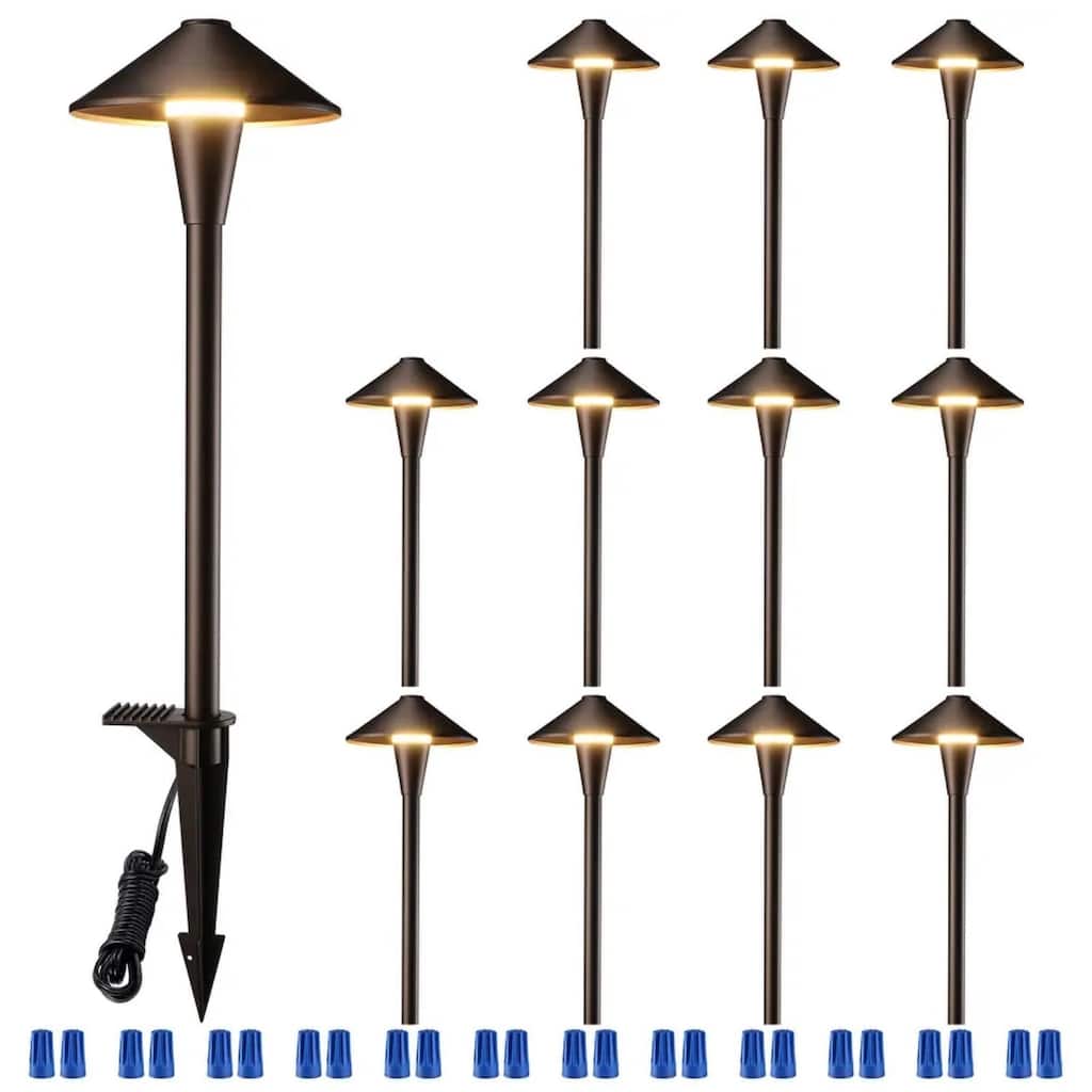 5W 5CCT Low Voltage Landscape Pathway Lights, 1800K/2700K/3000K/4000K/5000K - 12PACK