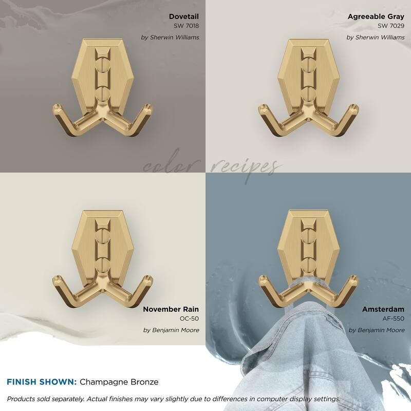 Amerock Benton Double Prong Decorative Wall Hook