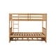 preview thumbnail 45 of 47, Rubber Wood 2 In 1 Full Over Full Bunk Bed with Twin Size Trundle,Convertible to 2 Full Size Beds