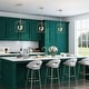 preview thumbnail 1 of 6, Cionar Modern Glam 3-light Chandelier Gold Cage for Kitchen Island LED Bulbs - D13" x H 74" D13" x H 74" - Matte Gold