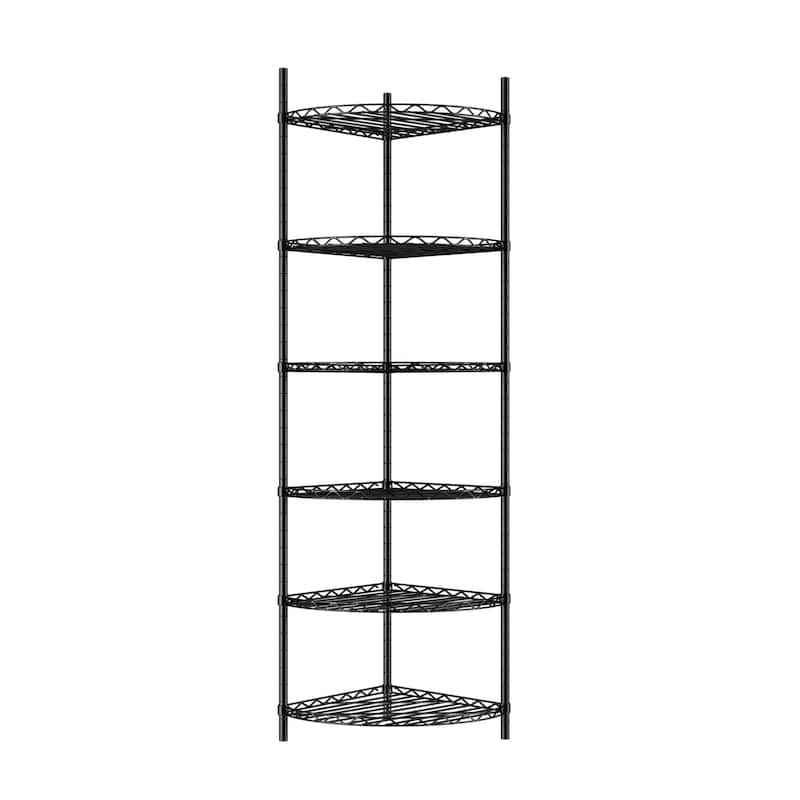 NSF 6 Tier Wire Shelf Rack Corner Storage for Bathroom,Kitchen,Garage