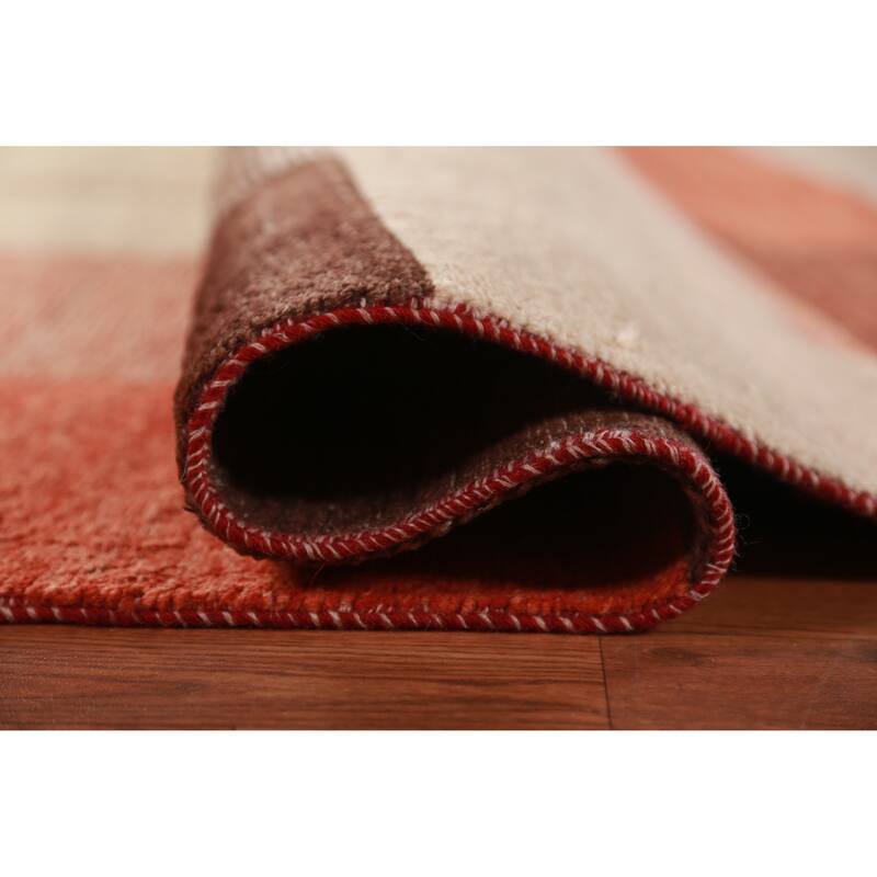 Modern Gabbeh Kashkoli Vegetable Dye Square Rug Handmade Wool Carpet - 10'10"x 11'2"