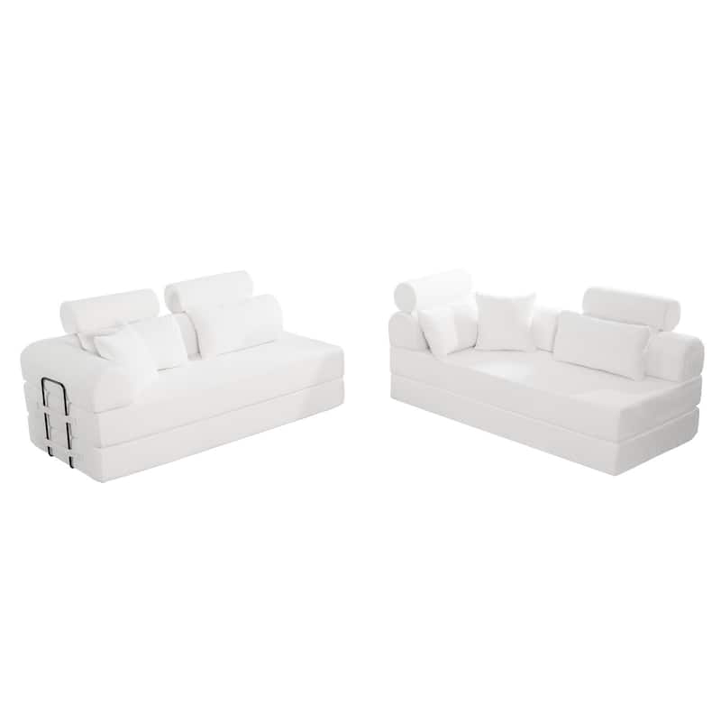 L shape Modular Sectional Sofa, Compressed Sectional Sofa Corduroy Couch, Unfold into a bed, Comfy Compressed Sofa Couch