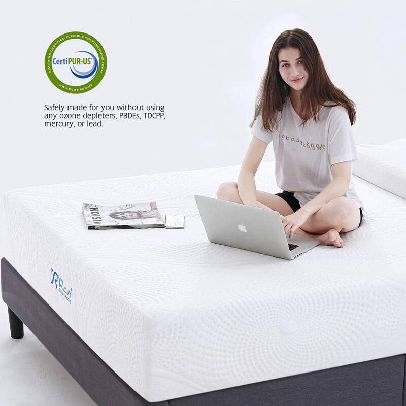 12 in. Firm Cool Gel Memory Foam&Supportive Foam Tencel Mattress Cover