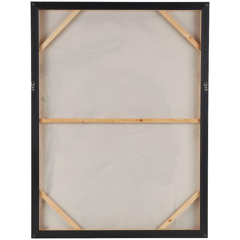 Canvas Abstract Women's Profile Framed Wall Art with Gold Foil Details and Black Accents - Brown - Roche River Decor