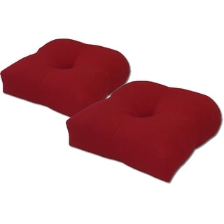 Outdoor Solid Chili Pepper Cushion Set of 2 - 19 in x 19 in