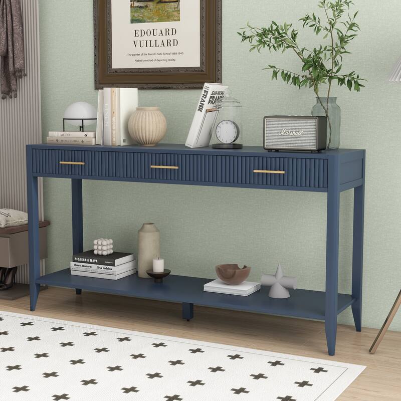 For Entry with Vertical Stripe Drawer Consoles
