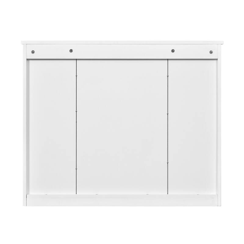 Wall-Mounted Bathroom Medicine Cabinet with Mirror, 5 Shelves, Adjustable Storage for Bathroom, Bedroom - 7.13X34.04 in