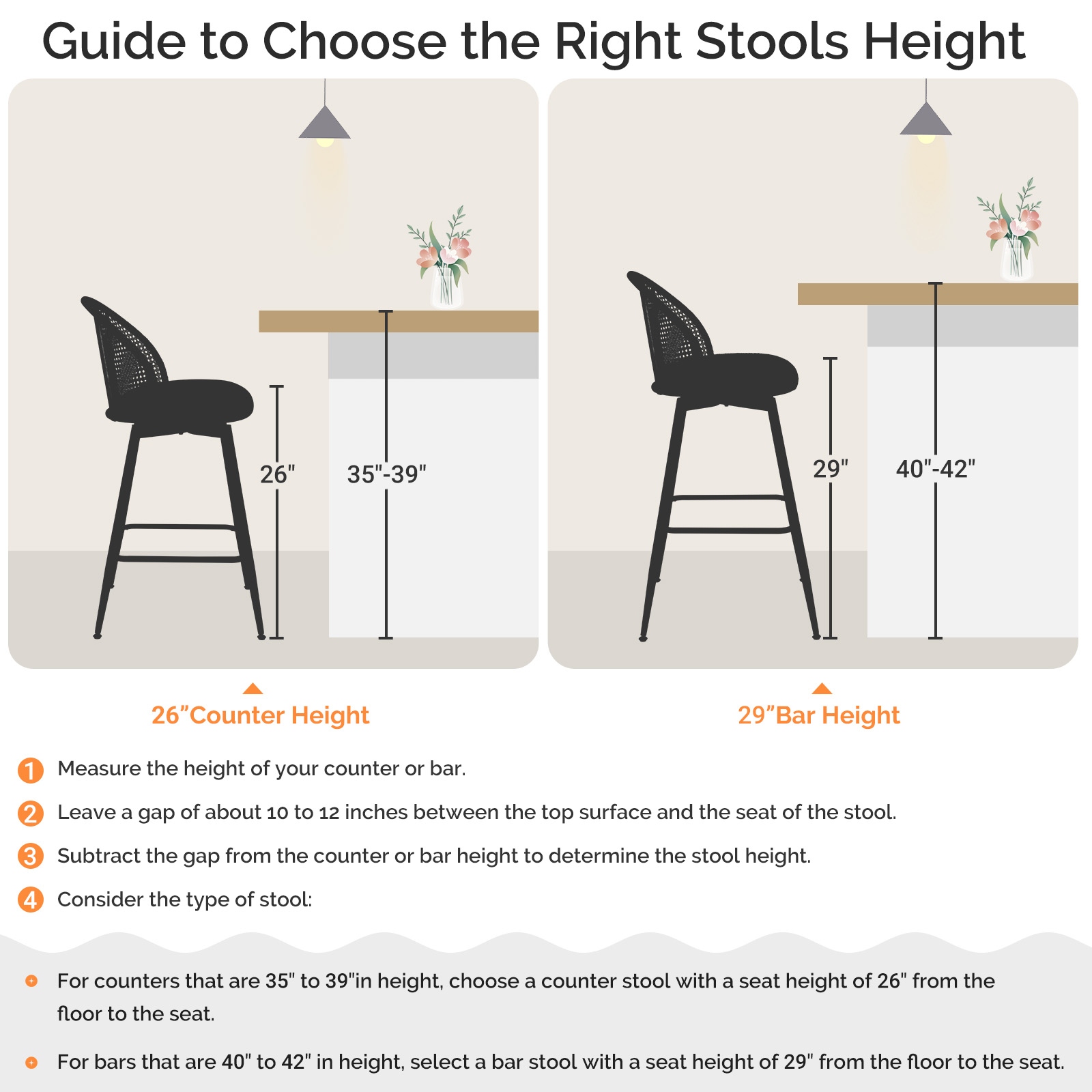 26 29 Swivel Barstools Counter Height Bar Stool w Metal Legs On Sale Bed Bath Beyond 39989969