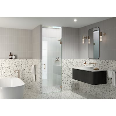Glass Warehouse GW-DO-26 Albedo 78" High x 26" Wide Hinged Frameless