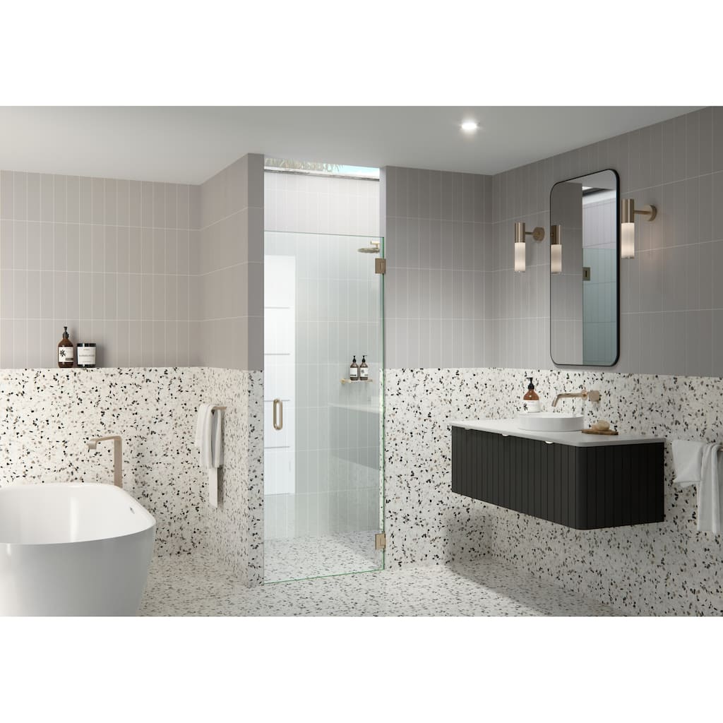 Glass Warehouse GW-DO-30 Albedo 78" High x 30" Wide Hinged Frameless