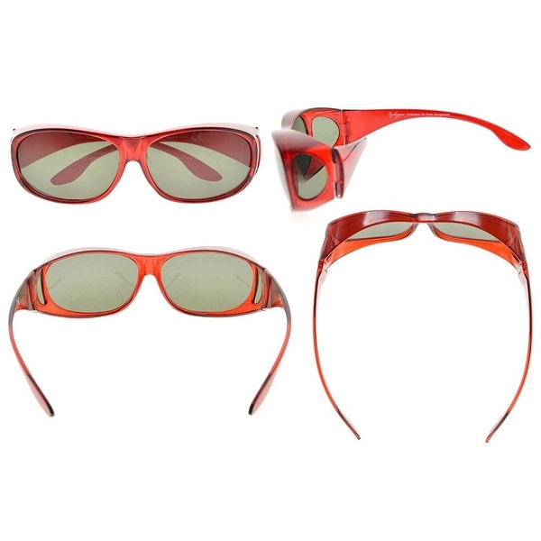 Eyekepper Retro Style Polarized Fitover Sunglasses for Prescription Glasses