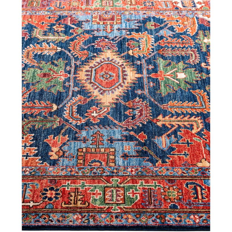 Serapi One-of-a-Kind Hand-Knotted Area Rug - Blue - 4' 1" x 5' 9"