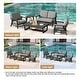 preview thumbnail 26 of 99, 5-Piece Teak Outdoor Conversation Set with Tables.