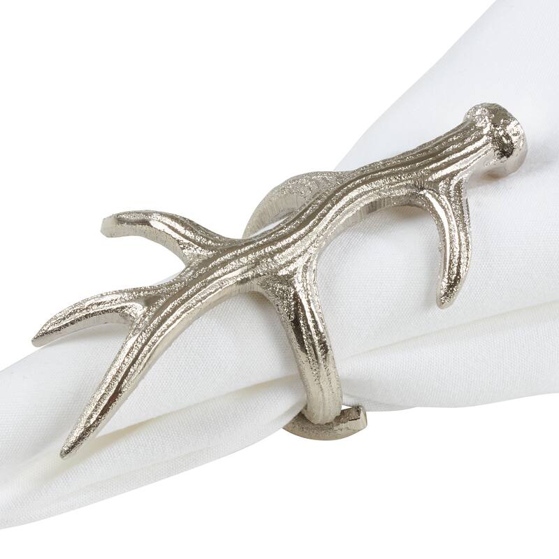 Antler Design Napkin Rings (Set of 4)