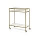 preview thumbnail 2 of 11, Signature Design by Ashley Plattfield Gold/Clear Bar Cart - 28" W x 14.5" D x 31.63" H